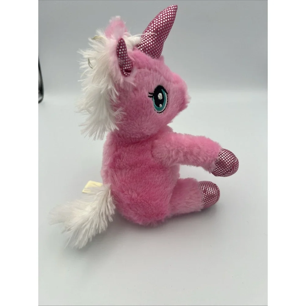 Dan Dee Plush Unicorn Stuffed Animal Pink with White Mane and Tail 7 